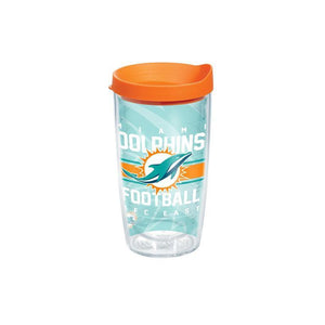 Miami Dolphins Gridiron 16 oz. Tervis Tumbler with Lid - (Set of 2)-Tumbler-Tervis-Top Notch Gift Shop