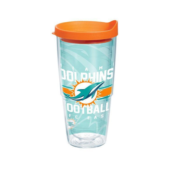 Miami Dolphins Gridiron 24 oz. Tervis Tumbler with Lid - (Set of 2)-Tumbler-Tervis-Top Notch Gift Shop