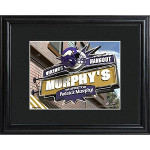 Minnesota Vikings Personalized Tavern Sign Print with Matted Frame-Print-JDS Marketing-Top Notch Gift Shop