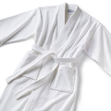 Men's Monogrammed Kimono Style Terrycloth Bathrobe - White-Bathrobe-Boca Terry-Top Notch Gift Shop