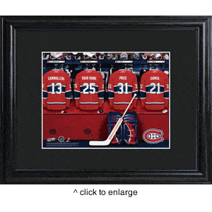 Montreal Canadiens Personalized Locker Room Print with Matted Frame-JDS MarketingTop Notch Gift Shop