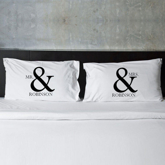 Mr & Mrs Couple's Personalized Pillow Case Set-Pillow Case-JDS Marketing-Top Notch Gift Shop