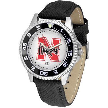 Nebraska Cornhuskers Competitor - Poly/Leather Band Watch-Watch-Suntime-Top Notch Gift Shop