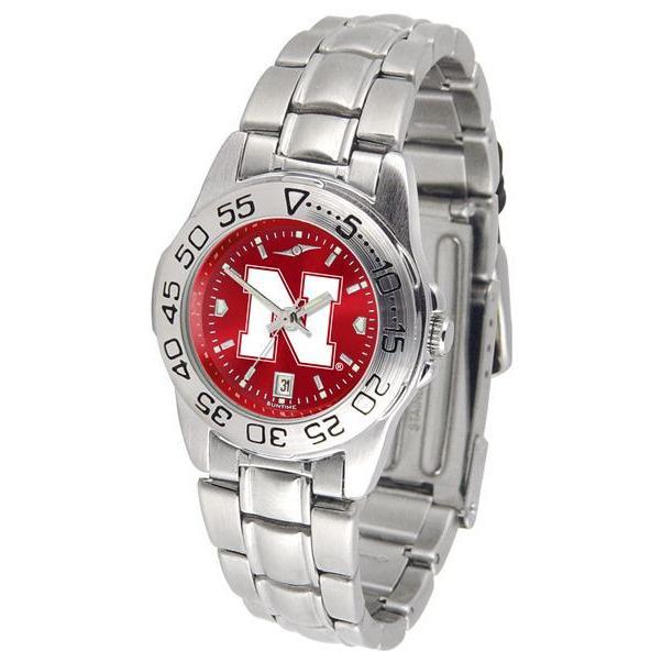 Nebraska Cornhuskers Ladies AnoChrome Steel Band Sports Watch-Watch-Suntime-Top Notch Gift Shop