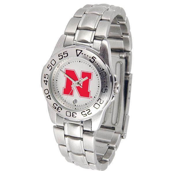 Nebraska Cornhuskers Ladies Steel Band Sports Watch-Watch-Suntime-Top Notch Gift Shop