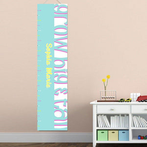 Turquoise Big and Tall Personalized Growth Chart-Height Chart-JDS Marketing-Top Notch Gift Shop