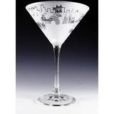 New Orleans Mardi Gras Martini Glass (Set of 2)-Martini Glass-Asta Glass-Top Notch Gift Shop