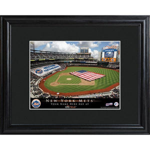 New York Mets Personalized Ballpark Print with Matted Frame-Print-JDS Marketing-Top Notch Gift Shop
