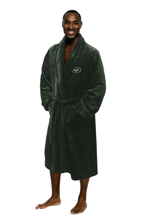 New York Jets Men's Silk Touch Plush Bath Robe-Bathrobe-Northwest-Top Notch Gift Shop