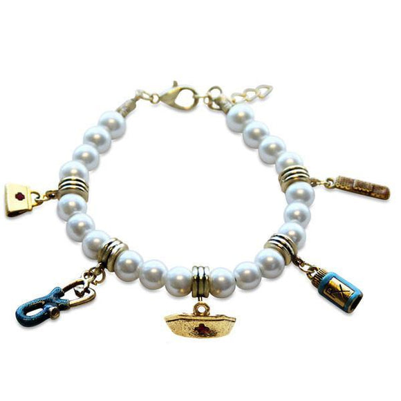 Nurse Charm Bracelet in Gold-Bracelet-Whimsical Gifts-Top Notch Gift Shop