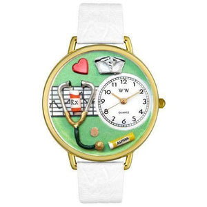 Nurse Green Watch in Gold (Large)-Watch-Whimsical Gifts-Top Notch Gift Shop