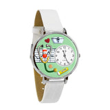Nurse Green Watch in Silver (Large)-Watch-Whimsical Gifts-Top Notch Gift Shop