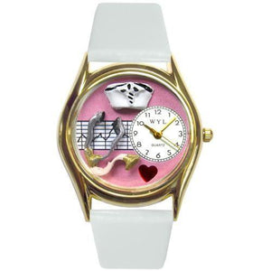 Nurse Pink Watch Small in Gold-Watch-Whimsical Gifts-Top Notch Gift Shop