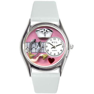Nurse Pink Watch Small in Silver-Watch-Whimsical Gifts-Top Notch Gift Shop
