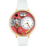 Nurse Red Watch in Gold (Large)-Watch-Whimsical Gifts-Top Notch Gift Shop