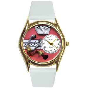 Nurse Red Watch Small Gold Style-Watch-Whimsical Gifts-Top Notch Gift Shop