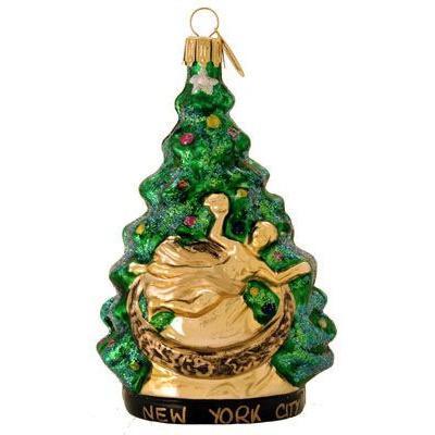 NYC at Christmastime Blown Glass Christmas Ornament-Ornament-Landmark Creations-Top Notch Gift Shop