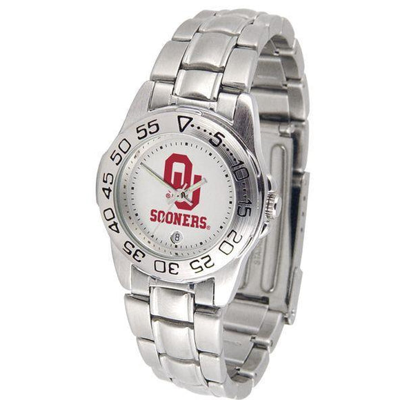 Oklahoma Sooners Ladies Steel Band Sports Watch-Watch-Suntime-Top Notch Gift Shop