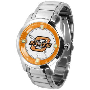 Oklahoma State Cowboys Men's Titan Stainless Steel Band Watch-Watch-Suntime-Top Notch Gift Shop