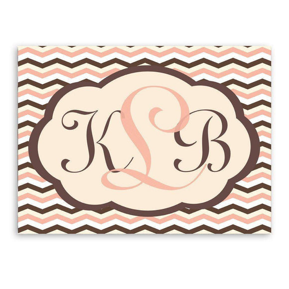 Baby Chevron Pink Personalized Canvas Sign-Canvas Signs-JDS Marketing-Top Notch Gift Shop