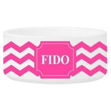 Cheerful Chevron Personalized Colorful Classic Small Dog Bowl-Dog Bowl-JDS Marketing-Top Notch Gift Shop