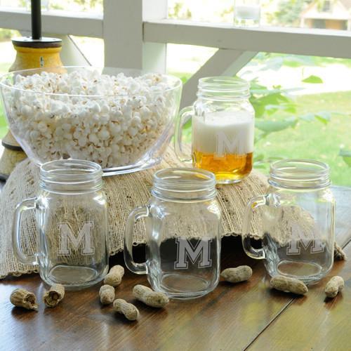 Collegiate Jar Glass Personalized Set of 4-Jar Glass-JDS Marketing-Top Notch Gift Shop