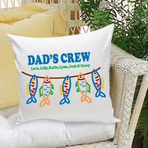 Dad's Crew Personalized Throw Pillow-Pillow-JDS Marketing-Top Notch Gift Shop