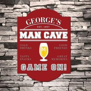 Game On Man Cave Personalized Classic Tavern Sign-Tavern Sign-JDS Marketing-Top Notch Gift Shop