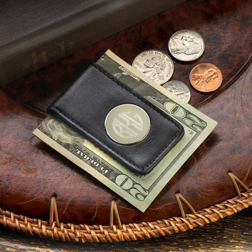 Leather Personalized Magnetic Money Clip-Money Clip-JDS Marketing-Top Notch Gift Shop