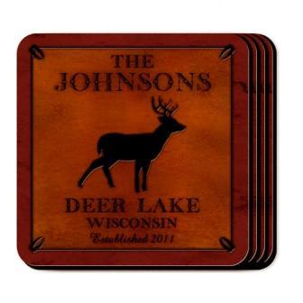 Stag Personalized 5 Piece Coaster Set-Coasters-JDS Marketing-Top Notch Gift Shop