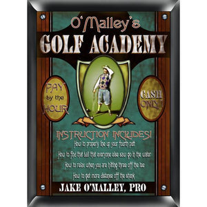 Traditional Golf Academy Personalized Tavern Sign-Tavern Sign-JDS Marketing-Top Notch Gift Shop