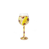 Poinsettia Super Bling Wine Glass by Lolita®-Wine Glass-Designs by Lolita® (Enesco)-Top Notch Gift Shop