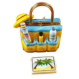 Beach Tote with Hat & Accesories Limoges Box by Rochard™-Limoges Box-Rochard-Top Notch Gift Shop