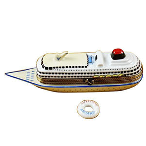 Cruise Ship With Lifebuoy Limoges Box by Rochard™-Limoges Box-Rochard-Top Notch Gift Shop