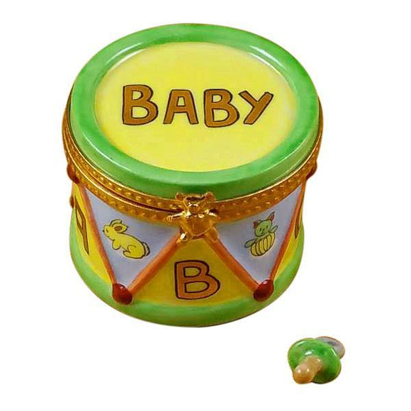 Drum With Pacifier Limoges Box by Rochard™-Limoges Box-Rochard-Top Notch Gift Shop