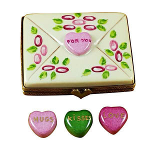 Envelope - For You with 3 Hearts Limoges Box by Rochard™-Limoges Box-Rochard-Top Notch Gift Shop