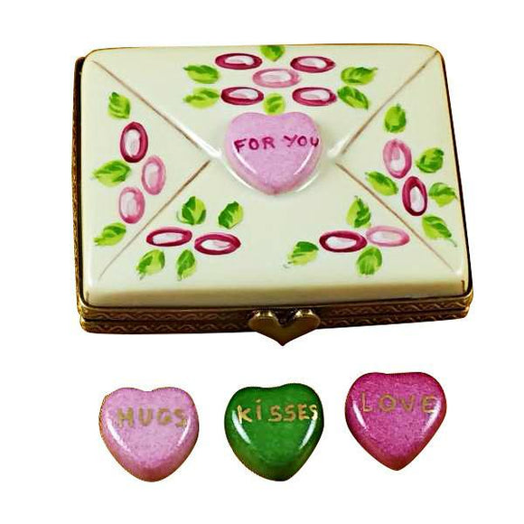 Envelope - For You with 3 Hearts Limoges Box by Rochard™-Limoges Box-Rochard-Top Notch Gift Shop