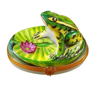 Frog On Lily Pad Limoges Box by Rochard™-Limoges Box-Rochard-Top Notch Gift Shop