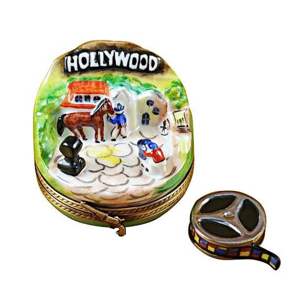 Hollywood with Removable Film Reel Limoges Box by Rochard™-Limoges Box-Rochard-Top Notch Gift Shop