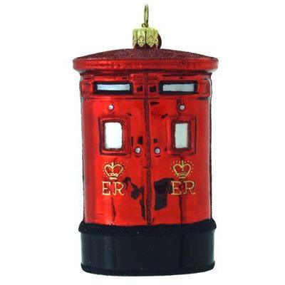 Royal Mail Box Blown Glass Christmas Ornament-Ornament-Landmark Creations-Top Notch Gift Shop