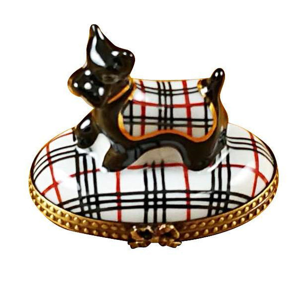 Scottish Terrier - Burberry Limoges Box by Rochard™-Limoges Box-Rochard-Top Notch Gift Shop