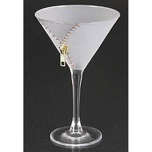 Silver Zipper Martini Glass-Martini Glass-Asta Glass-Top Notch Gift Shop
