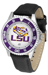 Louisiana State Tigers Competitor - Poly/Leather Band Watch-Watch-Suntime-Top Notch Gift Shop