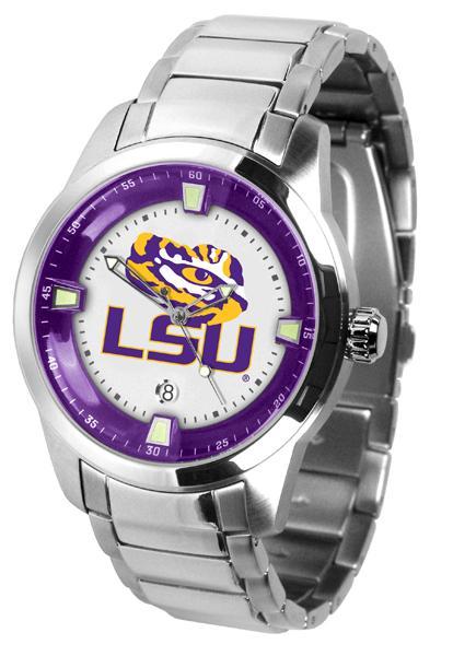 Louisiana State Tigers Men's Titan Stainless Steel Band Watch-Watch-Suntime-Top Notch Gift Shop