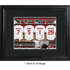 St louis Cardinals Personalized Locker Room Print with Matted Frame-JDS MarketingTop Notch Gift Shop