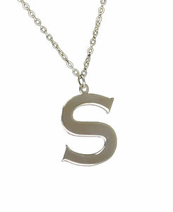 Sterling Silver Initial Pendant - Handcrafted in the USA-Necklace-Carved Solutions-Top Notch Gift Shop