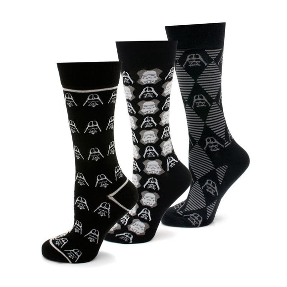 Darth Vader and Stormtrooper 3 Pair Socks Gift Set-Socks-Cufflinks, Inc.-Top Notch Gift Shop