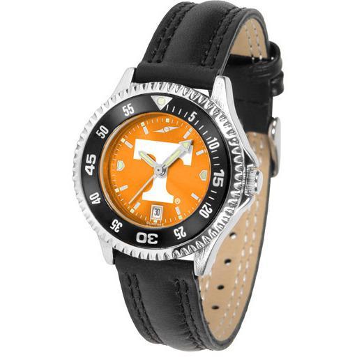Tennessee Volunteers Ladies Competitor Ano Poly/Leather Band Watch w/ Colored Bezel-Watch-Suntime-Top Notch Gift Shop