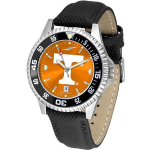 Tennessee Volunteers Mens Competitor Ano Poly/Leather Band Watch w/ Colored Bezel-Watch-Suntime-Top Notch Gift Shop