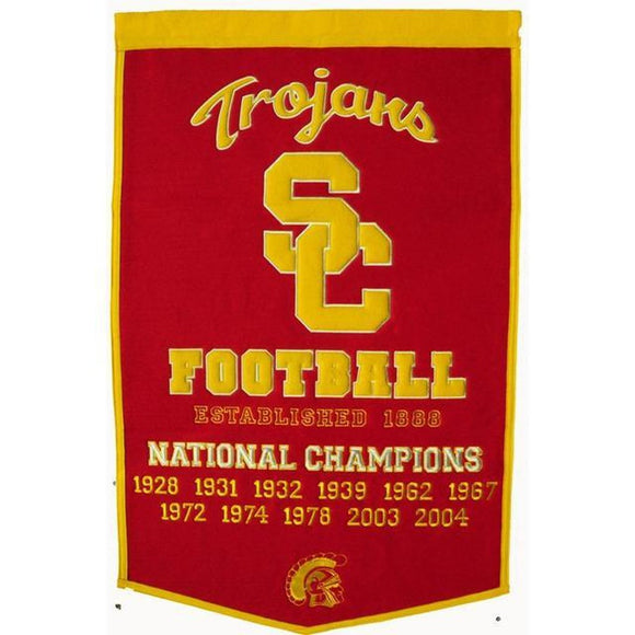 University of Southern California Vintage Wool Dynasty Banner With Cafe Rod-Banner-Winning Streak Sports LLC-Top Notch Gift Shop